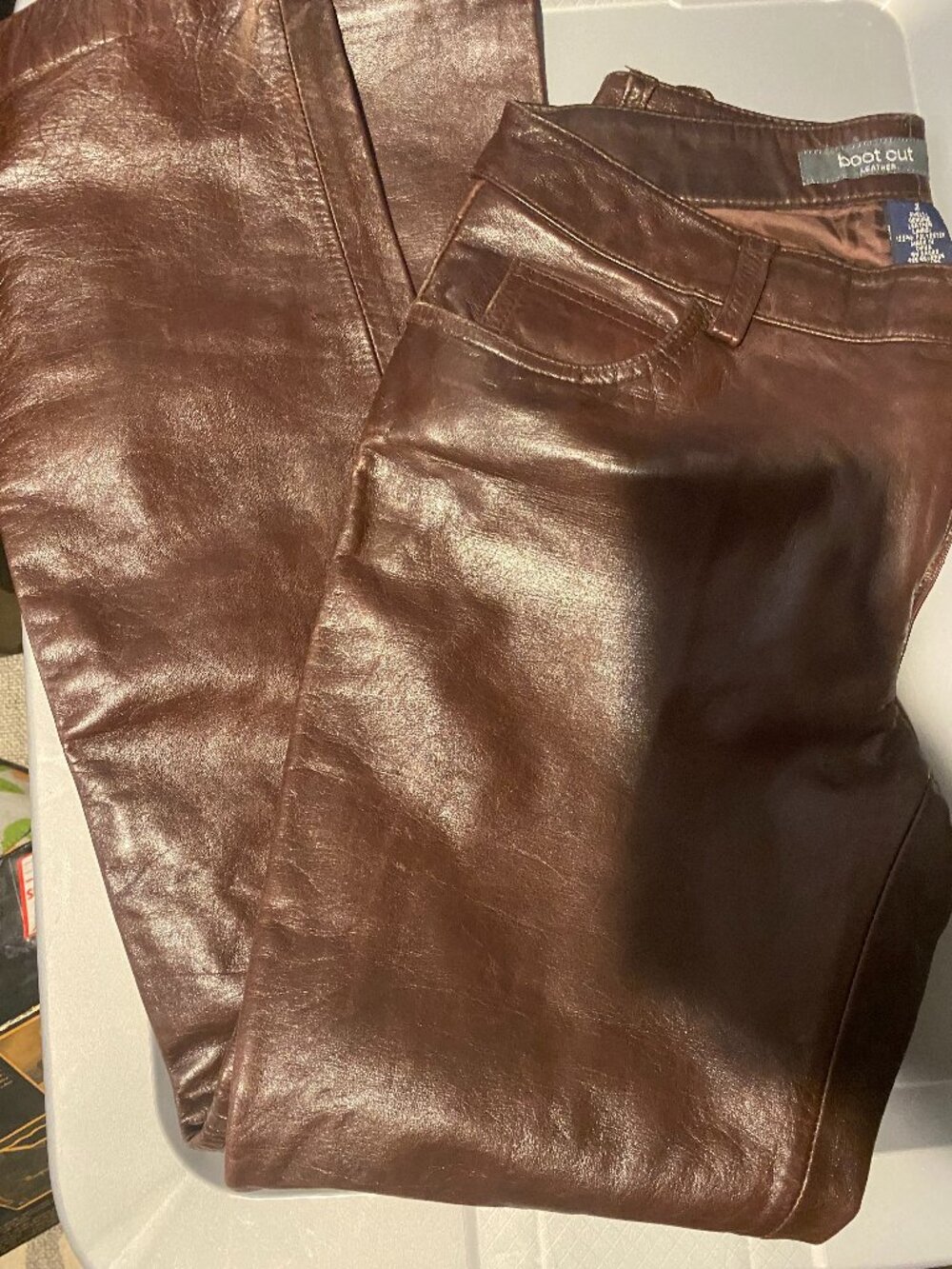 Vintage Y2K 90’s Gap Women’s Leather Bootcut Pants - Fabulous!